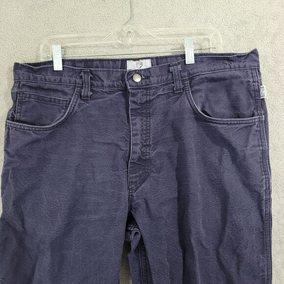 Vtg Tyndale Arc Rated Flame Resistant Carpenter Work Pants Mens 38x32 Navy JCT - Picture 6 of 7